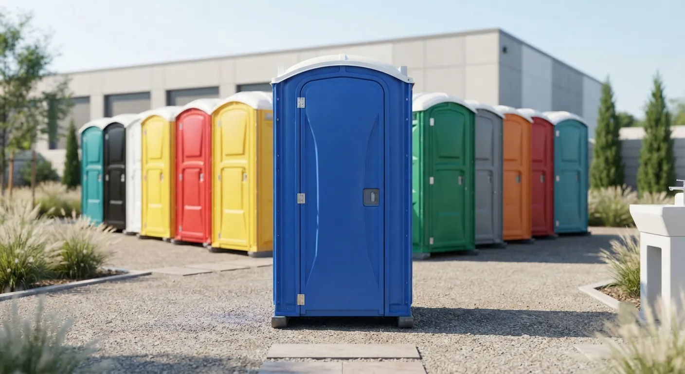 Portable toilet units ready for delivery in Downey, CA