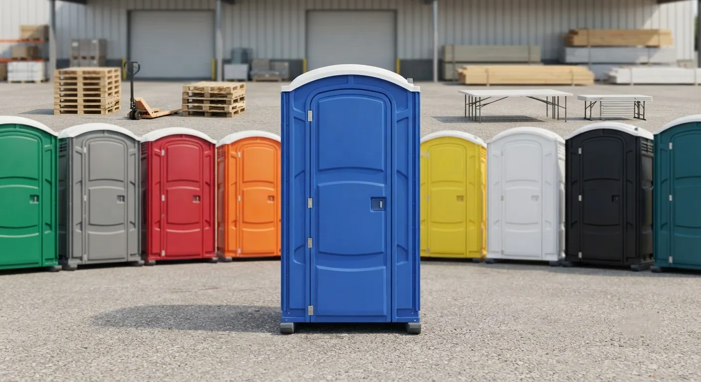 Portable restroom units delivered on a Downey, CA work zone